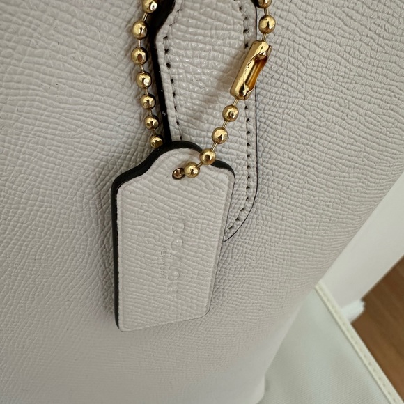 Coach Zip Top Tote in white (gold / chalk) #4454 - Picture 5 of 8